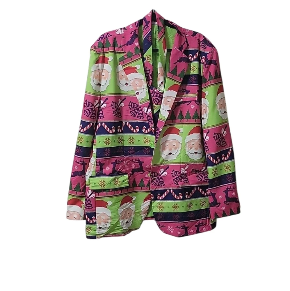 Holiday Time Christmas Santa Blazer - Extra Large